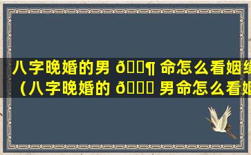 八字晚婚的男 🐶 命怎么看姻缘（八字晚婚的 🐒 男命怎么看姻缘好不好）